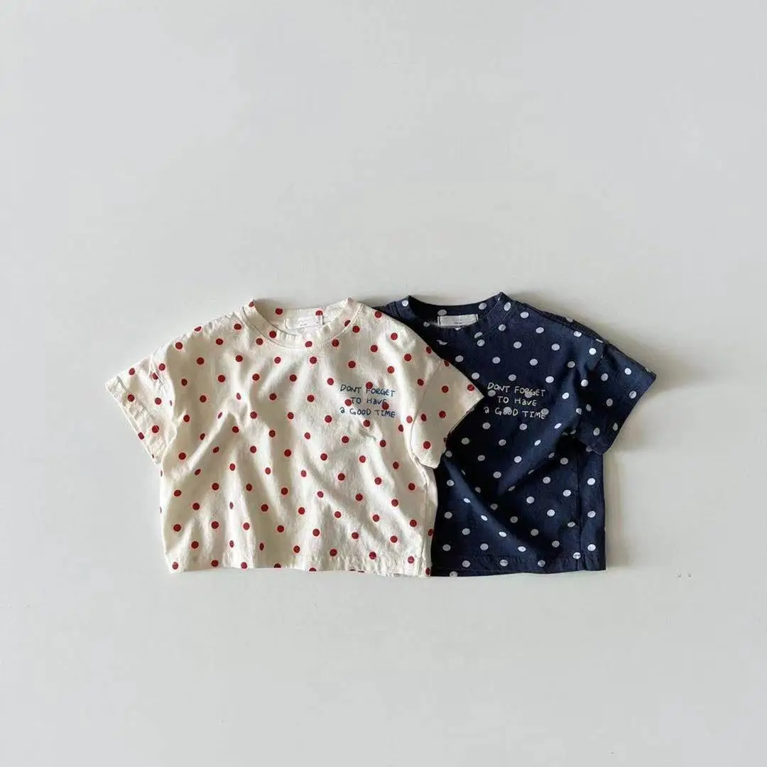 INS Baby Cotton T-Shirt List to Your Heart Beige Black - Image 8
