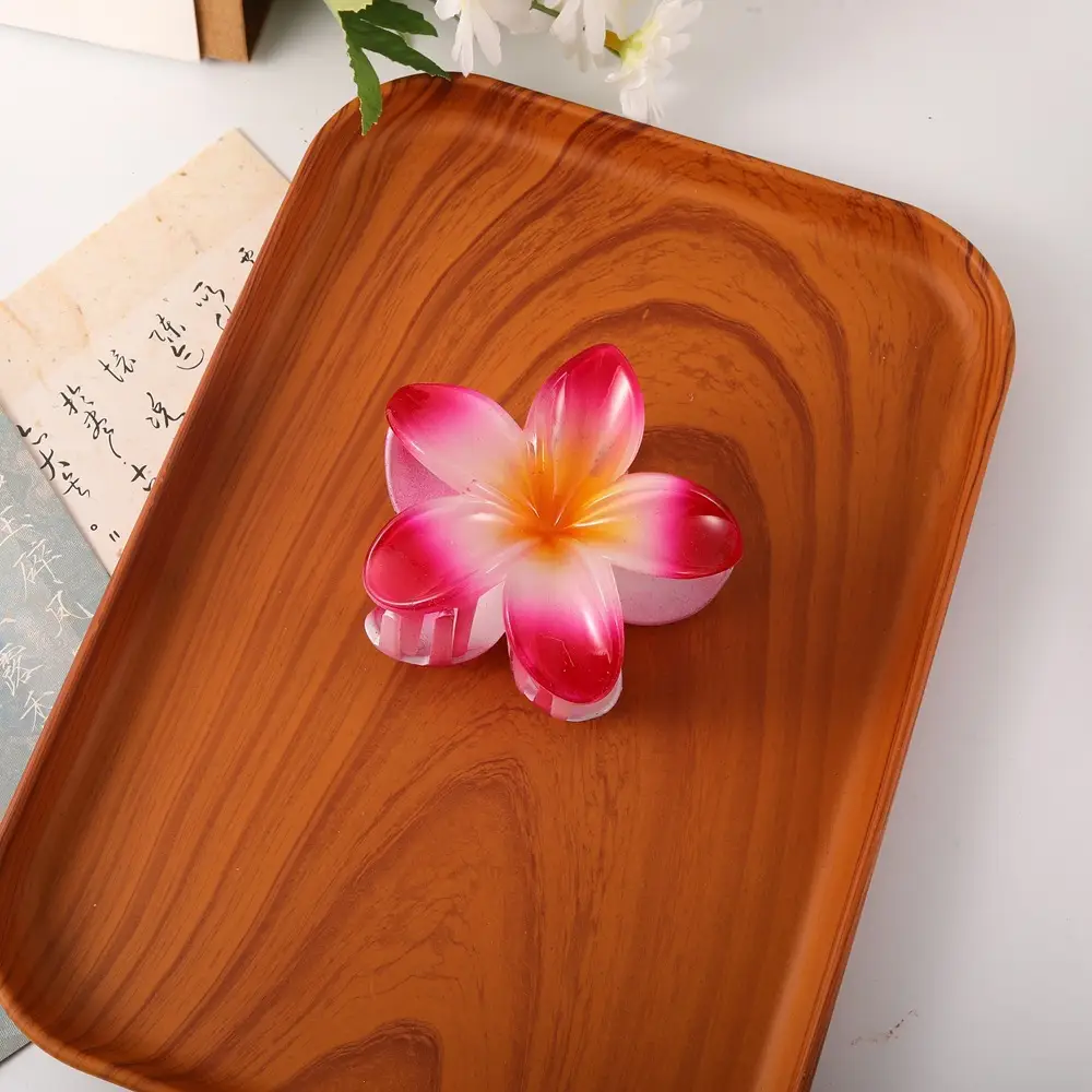 Blue White Acrylic Flower Hairpin for Women