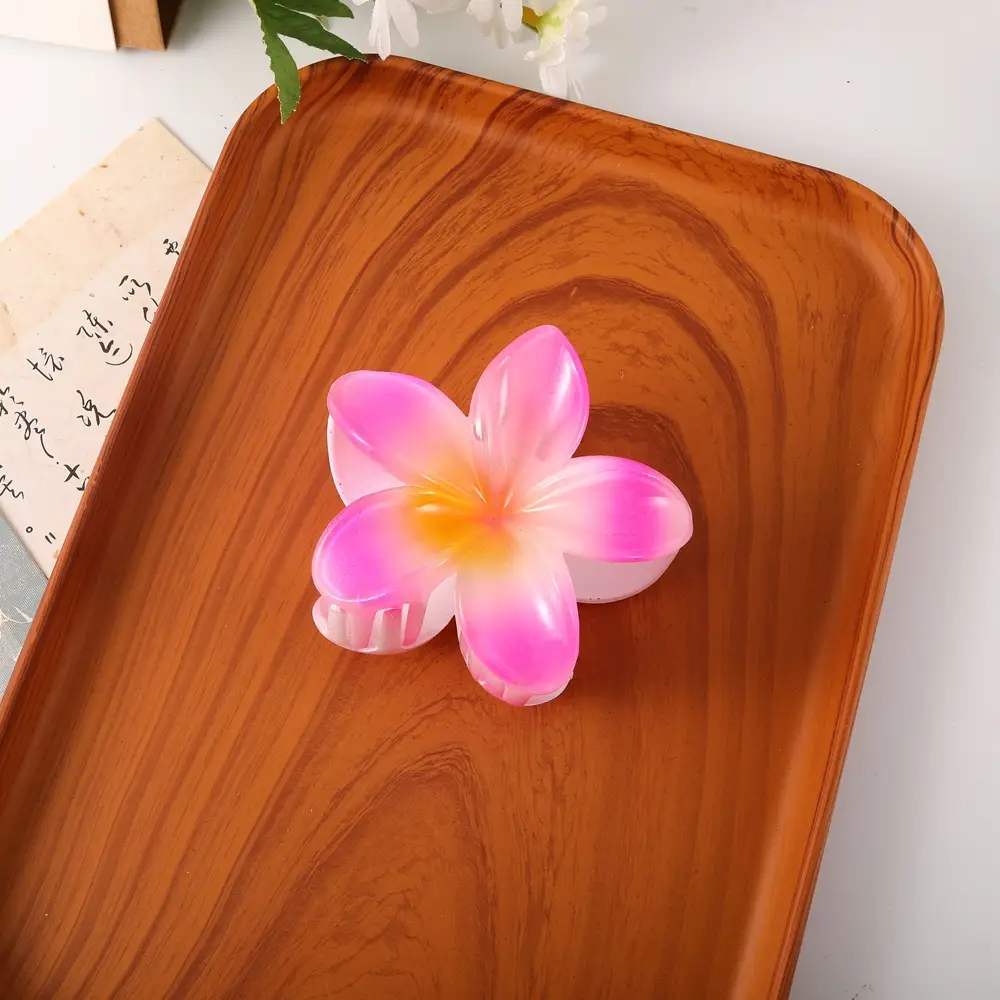 Blue White Acrylic Flower Hairpin for Women