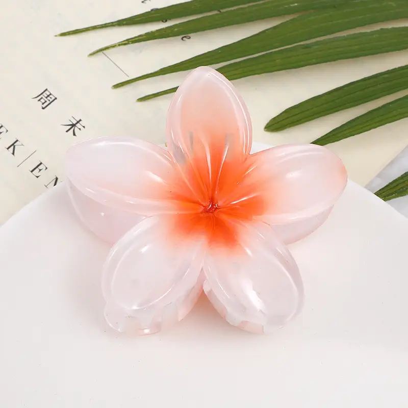 Blue White Acrylic Flower Hairpin for Women