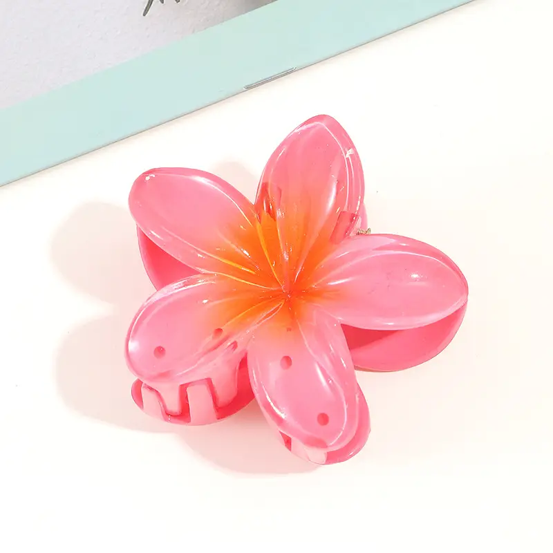 Blue White Acrylic Flower Hairpin for Women