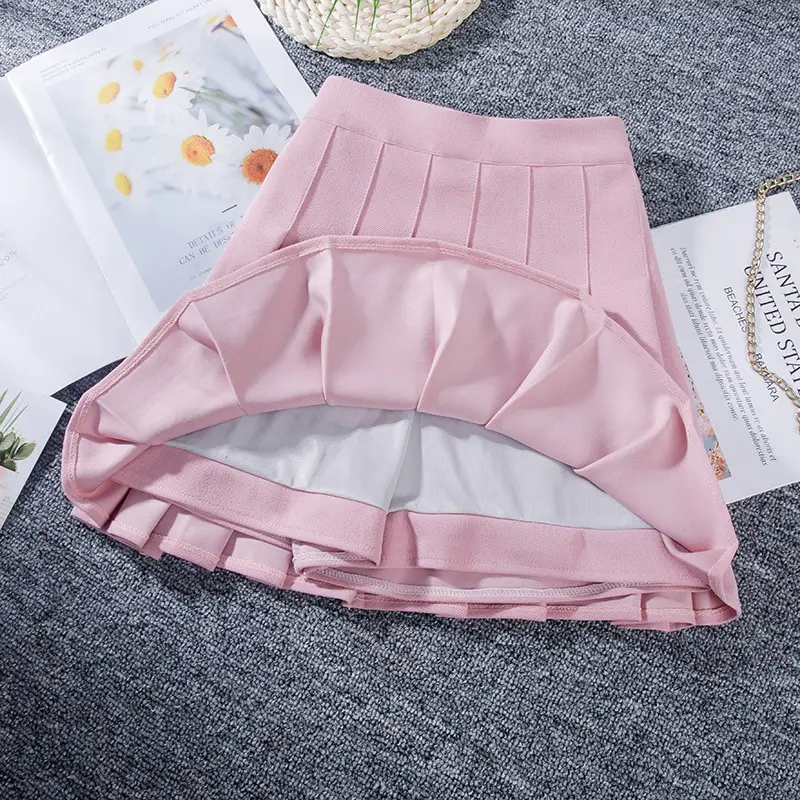 Black Pleated Skirt Elastic Waist Stretch Anti-Light Academic Style - Image 7