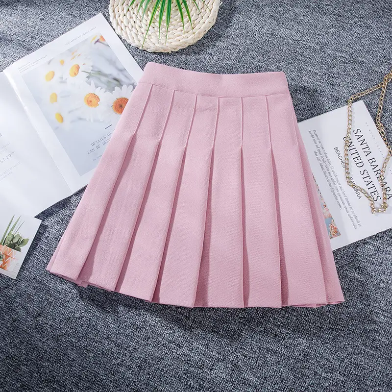 Black Pleated Skirt Elastic Waist Stretch Anti-Light Academic Style - Image 4
