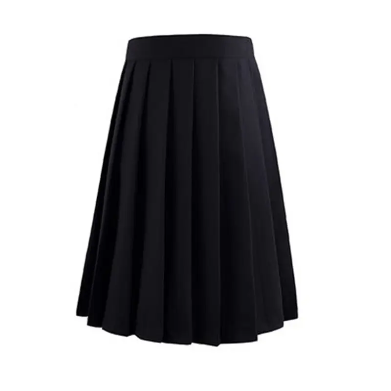 Basic Black Pleated Skirt for Women - Image 3