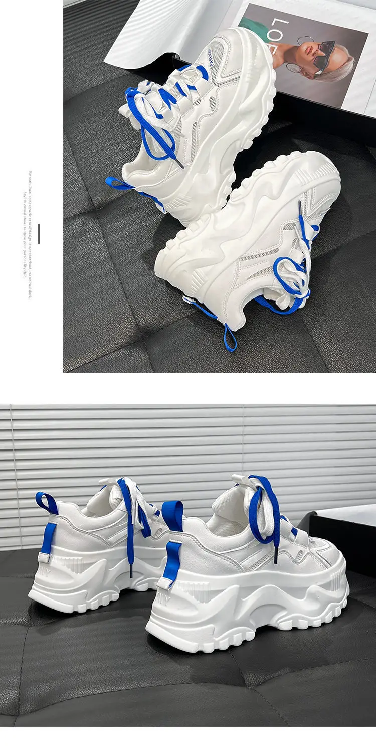 Women's White Mesh Thick Sole Sneakers 2023 — feature 20