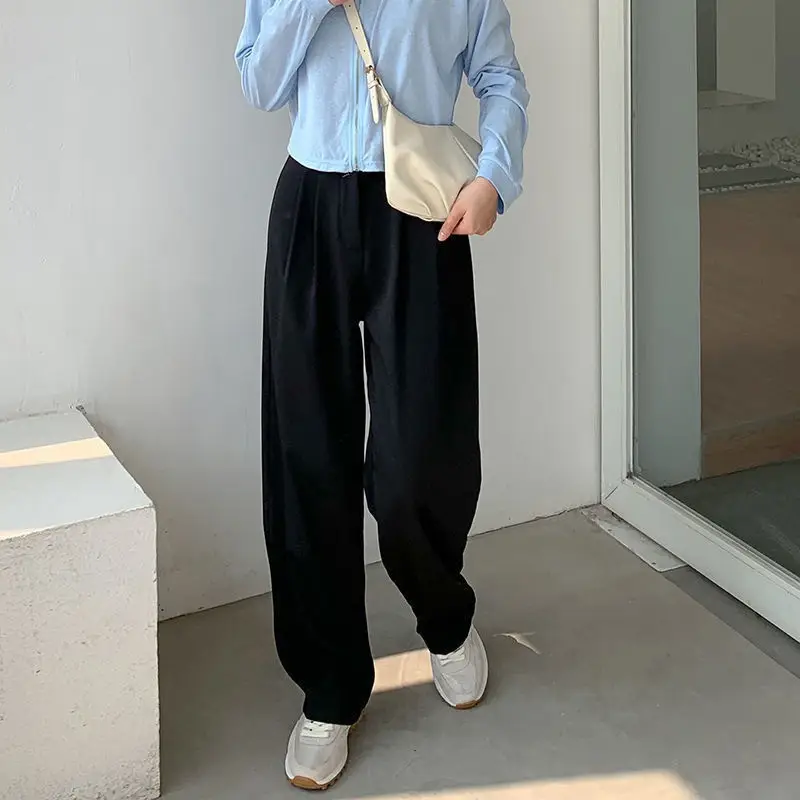 Women Wide Leg Pants Black High Waist Summer 2022 - Image 3