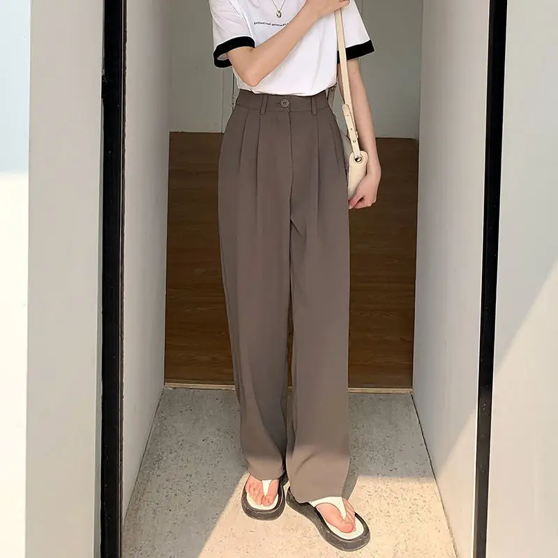 Women Wide Leg Pants Black High Waist Summer 2022 - Image 4