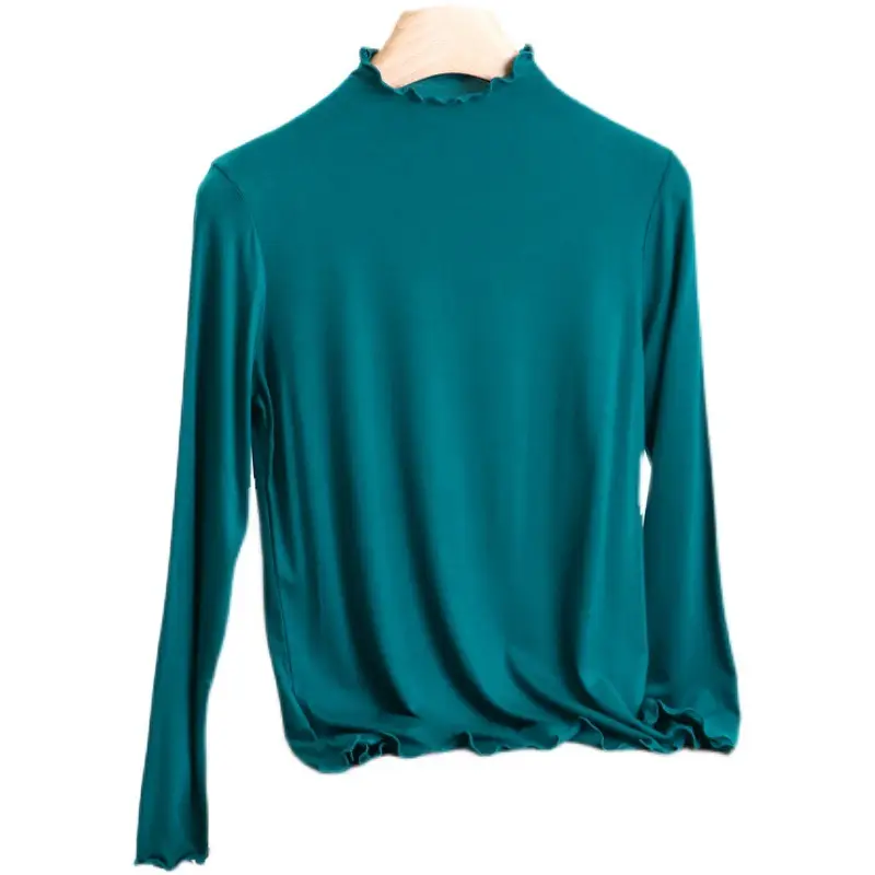 Women's Slim Fit Collar Shirt with Wooden Ear Trim - Image 16