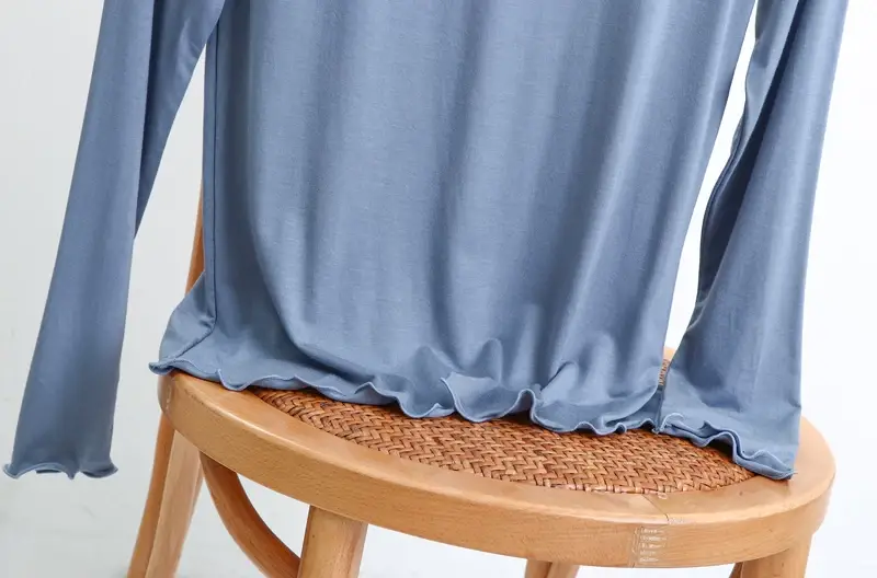 Women's Slim Fit Collar Shirt with Wooden Ear Trim — feature 10