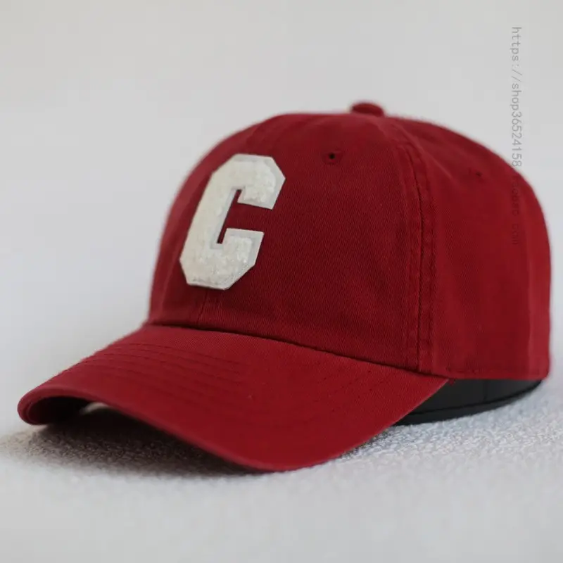 Men's Beige Cotton Cap with White C Logo