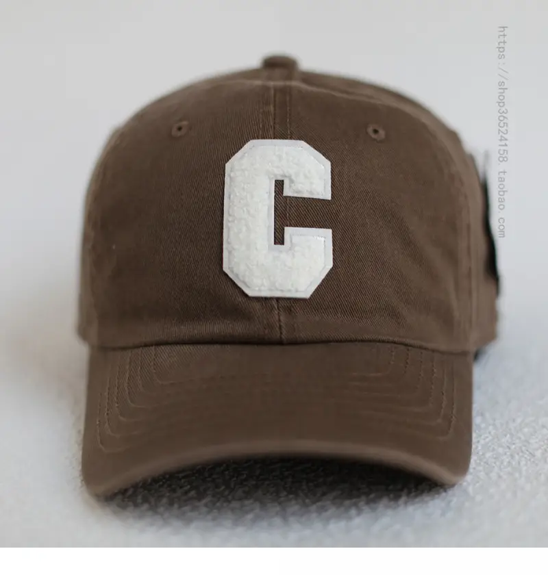 Men's Beige Cotton Cap with White C Logo — feature 11