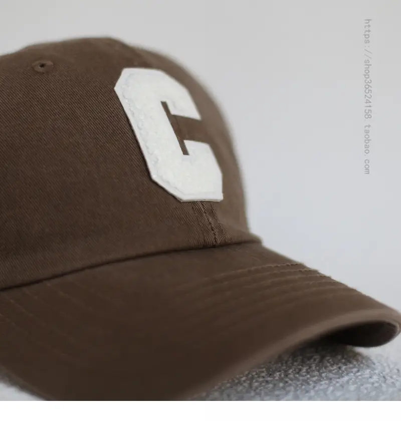 Men's Beige Cotton Cap with White C Logo — feature 26