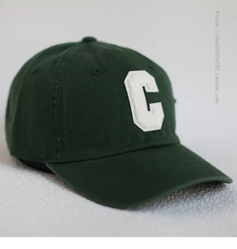 Men's Beige Cotton Cap with White C Logo — feature 7