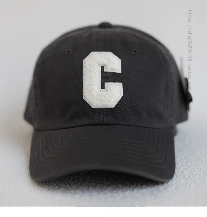 Men's Beige Cotton Cap with White C Logo - Image 4