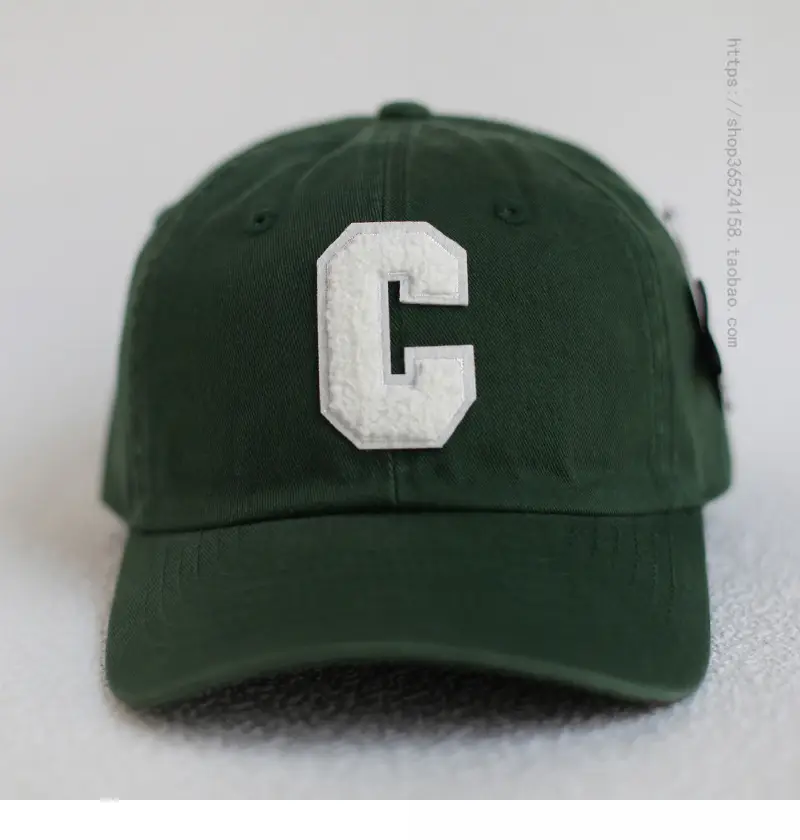 Men's Beige Cotton Cap with White C Logo - Image 7