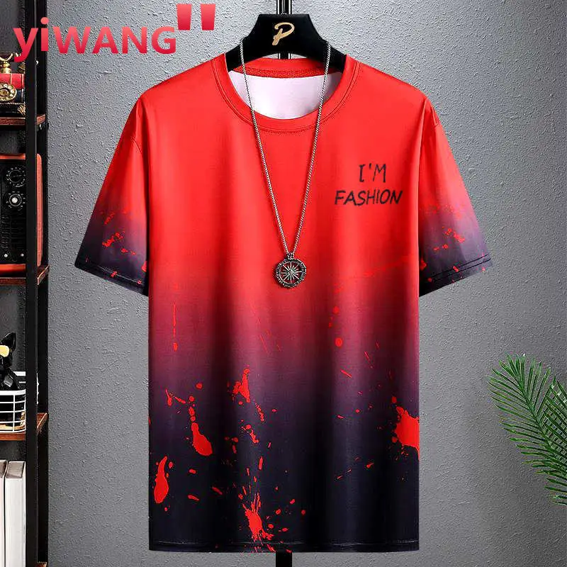 Summer Men's Short-Sleeved Suit 2023 New Ins Half-Sleeved Top Casual Round Neck Trendy T-Shirt Casual Versatile — feature 20