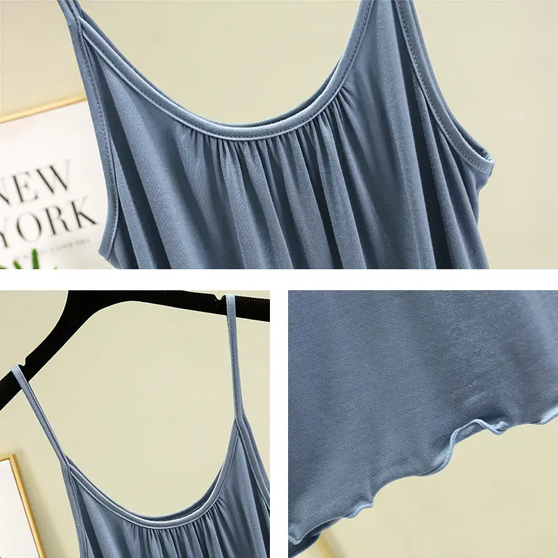 White Loose Strap Top Vest for Women Summer - Image 9