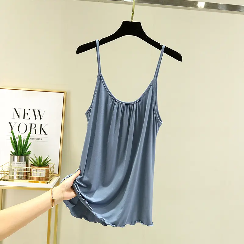 White Loose Strap Top Vest for Women Summer - Image 10