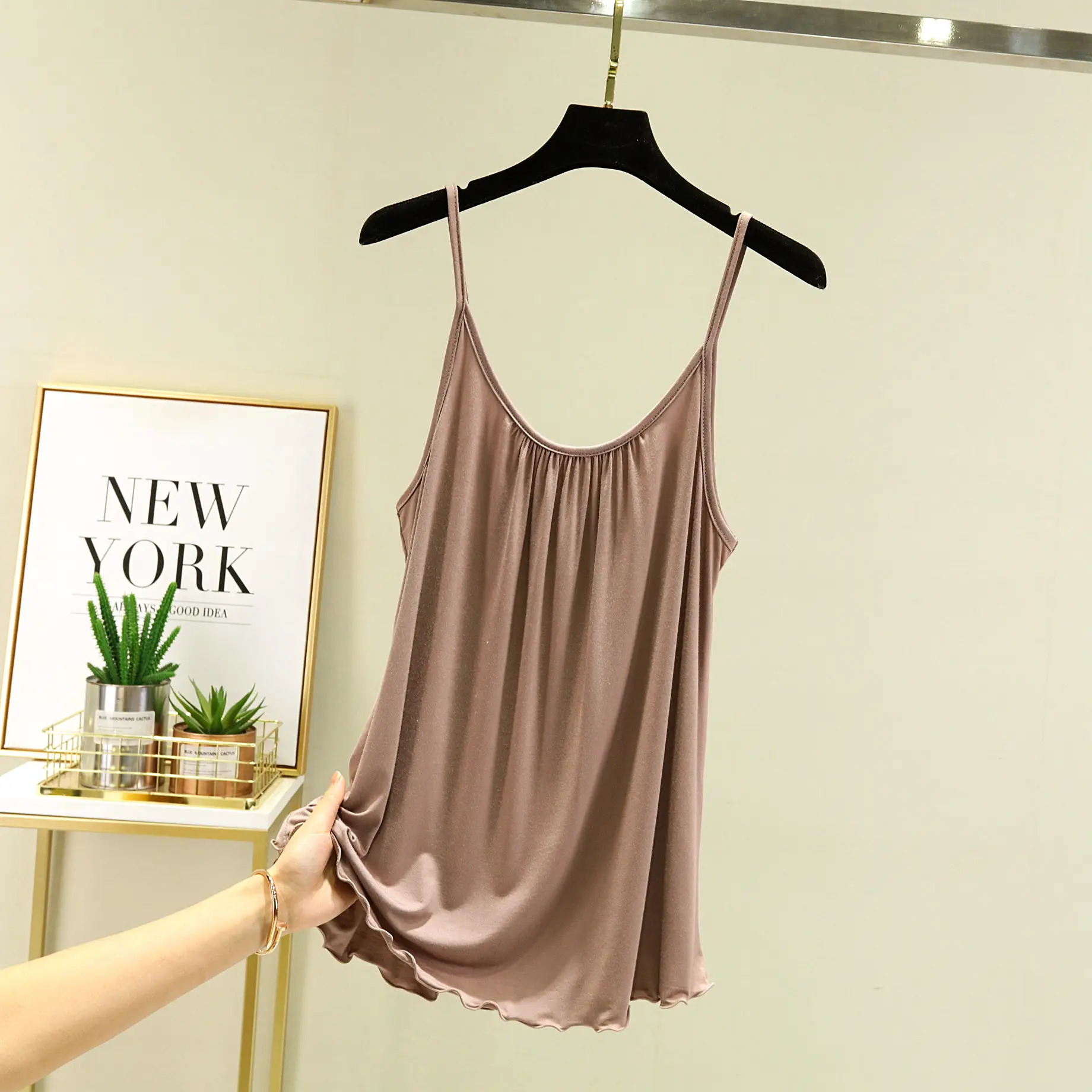 White Loose Strap Top Vest for Women Summer - Image 3