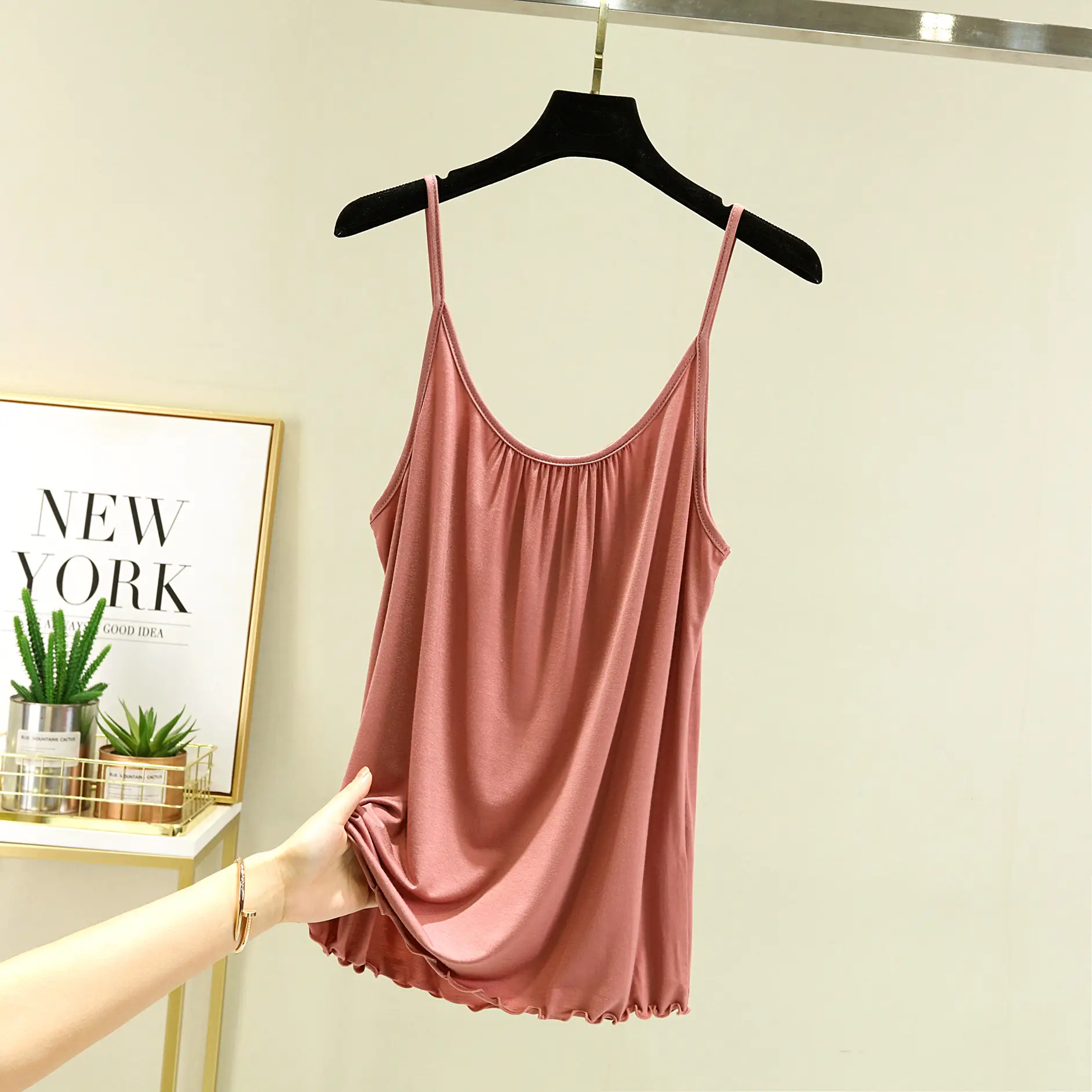 White Loose Strap Top Vest for Women Summer - Image 4