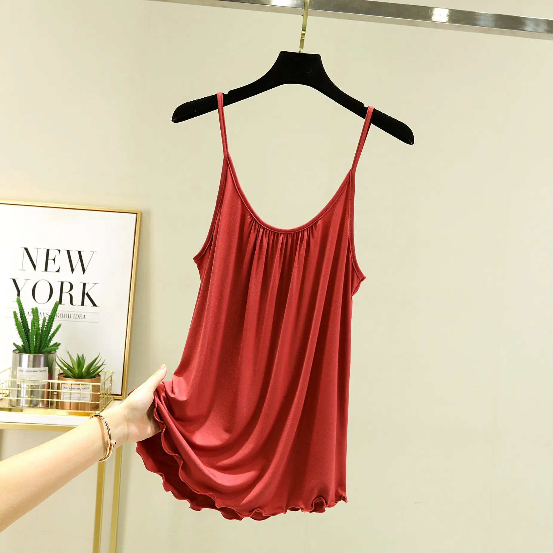 White Loose Strap Top Vest for Women Summer - Image 5