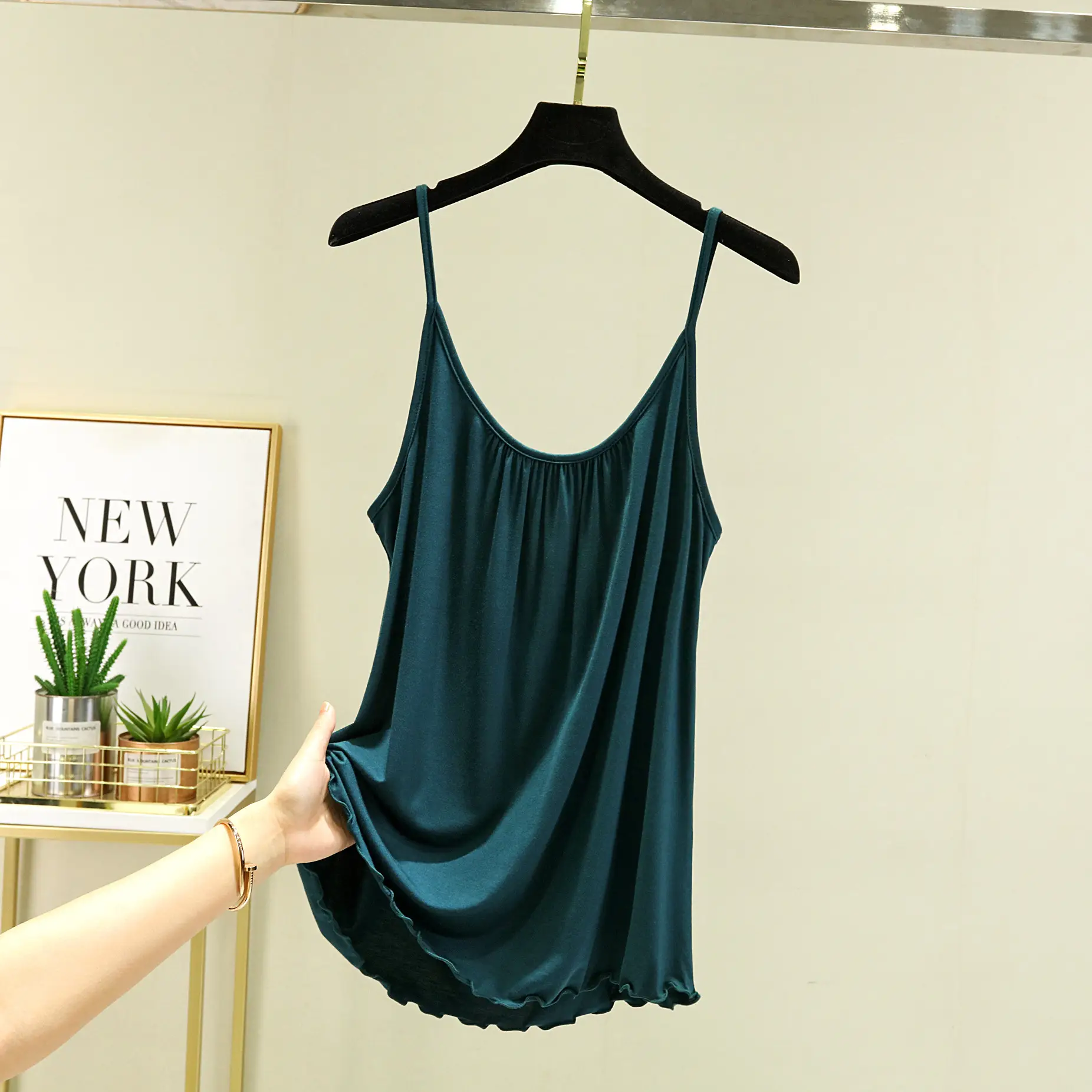 White Loose Strap Top Vest for Women Summer - Image 6