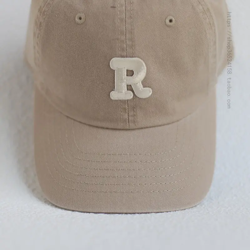 Women's Beige R Logo Baseball Cap - Image 15