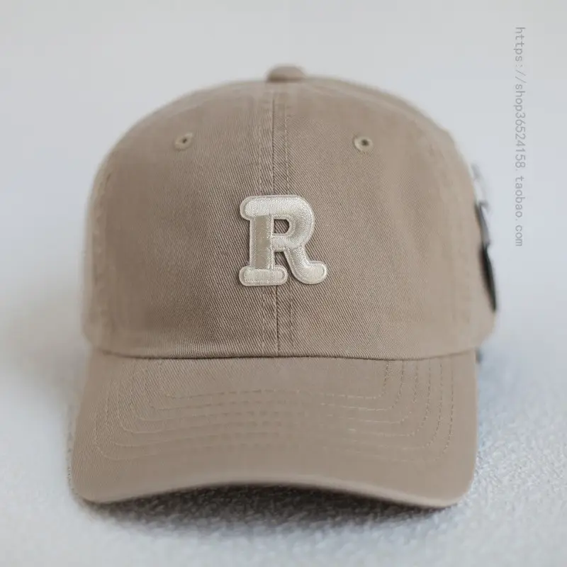 Women's Beige R Logo Baseball Cap - Image 17