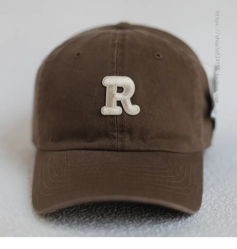 Women's Beige R Logo Baseball Cap - Image 10