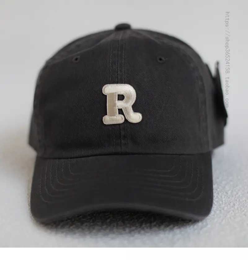 Women's Beige R Logo Baseball Cap - Image 3