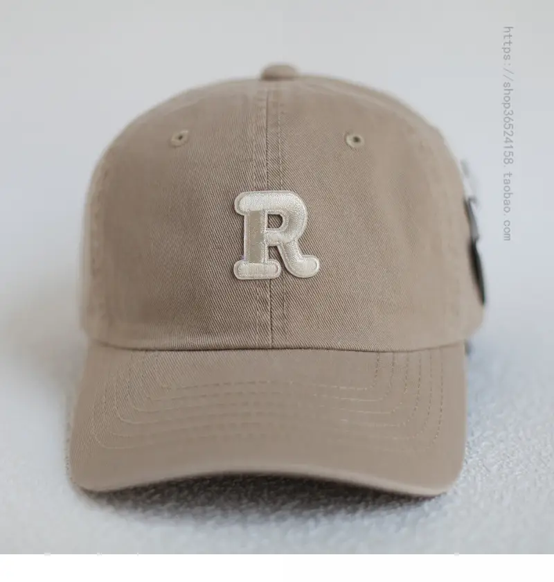 Women's Beige R Logo Baseball Cap - Image 8