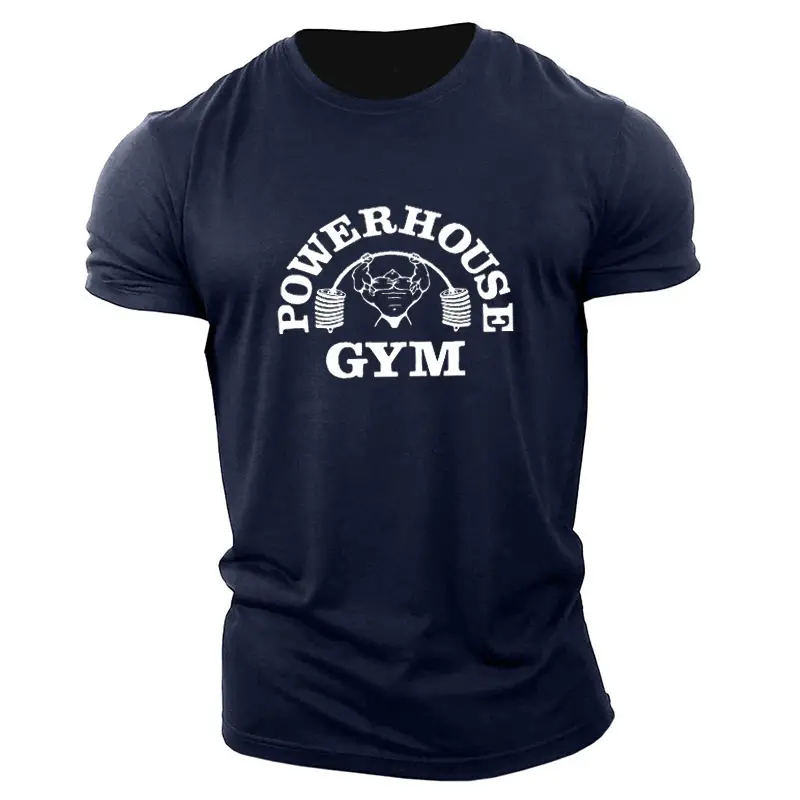 Men Blue Super House Gym T-Shirt Short Sleeve