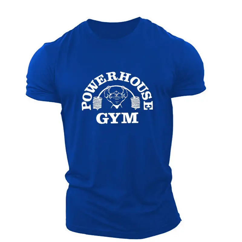 Men Blue Super House Gym T-Shirt Short Sleeve