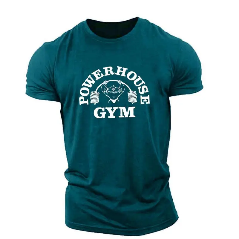 Men Blue Super House Gym T-Shirt Short Sleeve