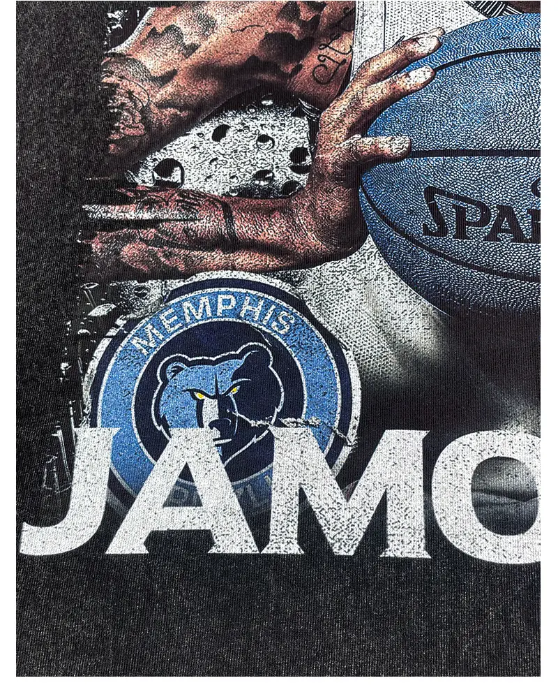European American Cross-border Ja Morant T-shirt Loose Cotton Heavy Weight — feature 4