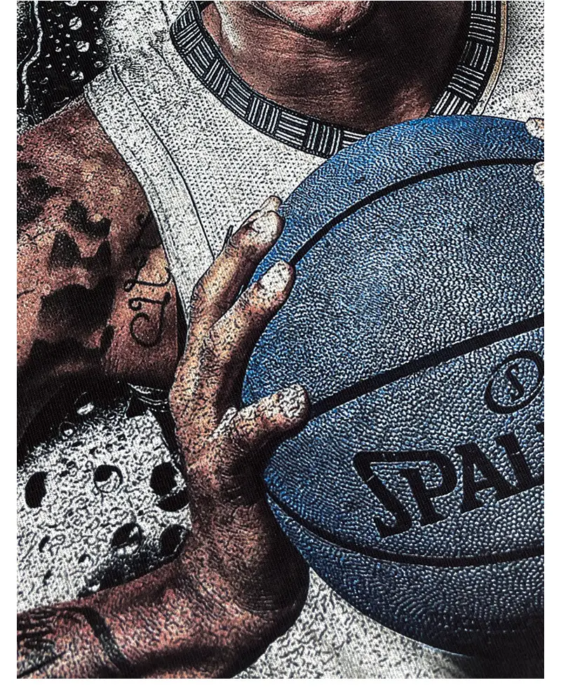 European American Cross-border Ja Morant T-shirt Loose Cotton Heavy Weight — feature 5