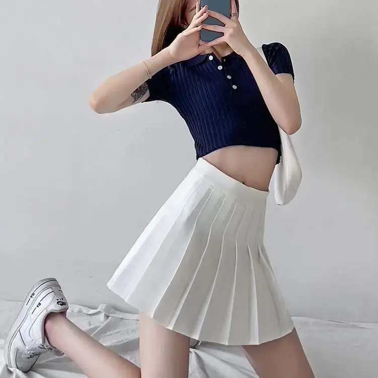 Black Pleated Skirt High Waist Slimming Autumn Winter 2022 — feature 2