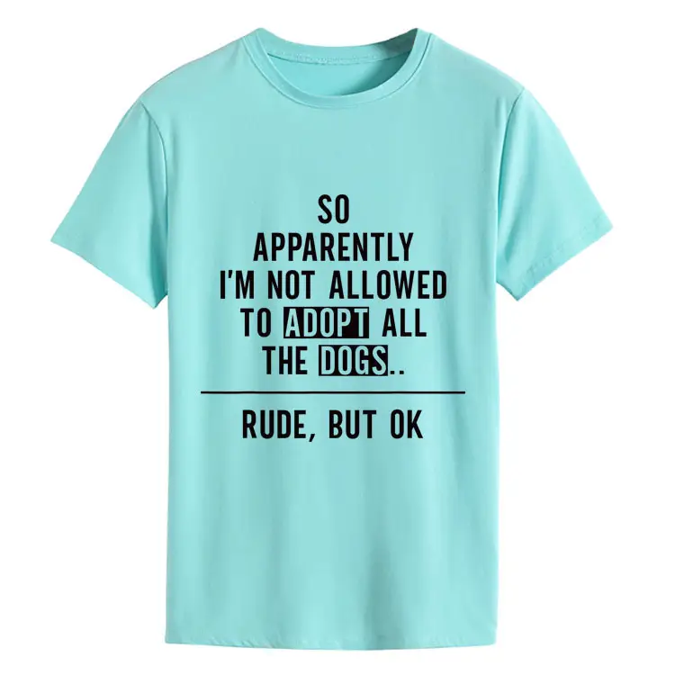 Women Letter T-Shirt Green Round Neck Loose Short Sleeve