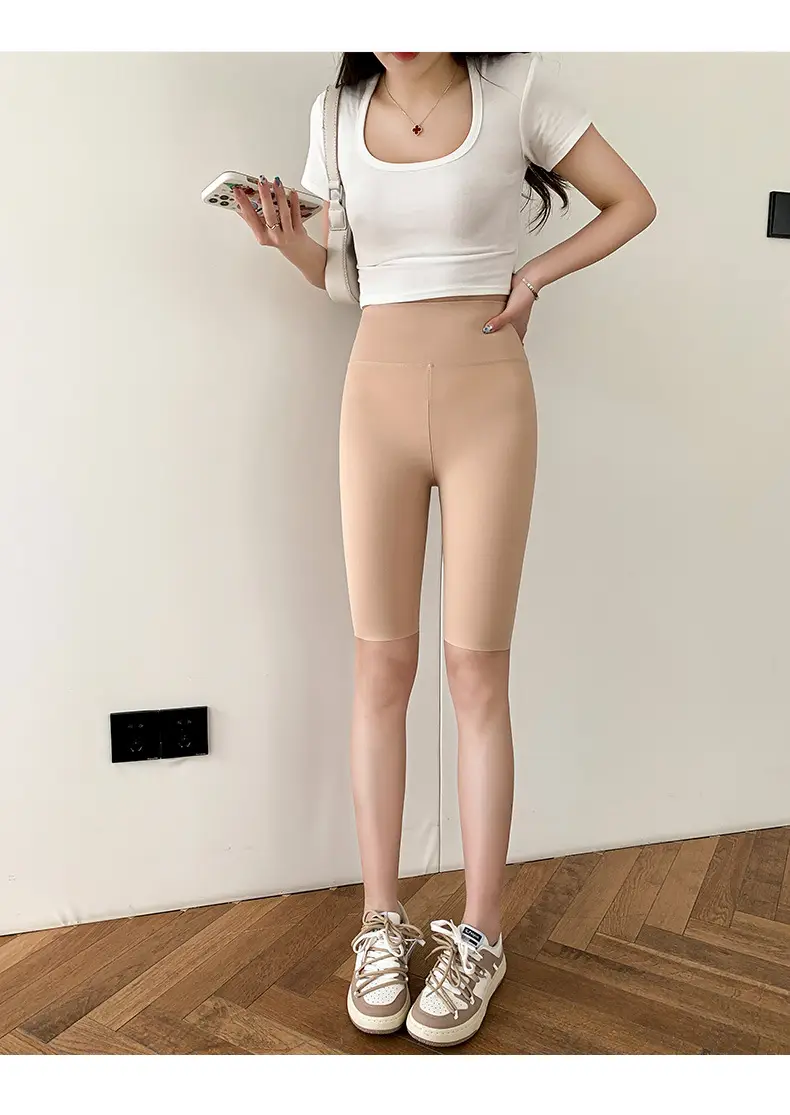 Women Thin Shark Pants High Waist Yoga Wear Pink — feature 29