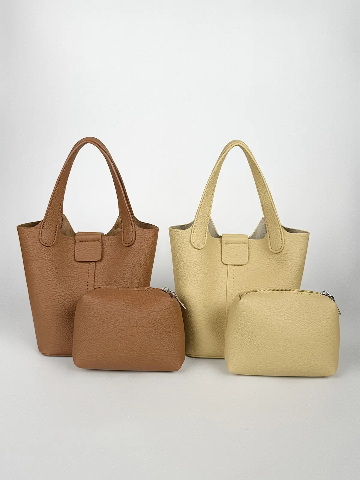 Women's Pink PU Leather 2-Piece Handbag Set — feature 16