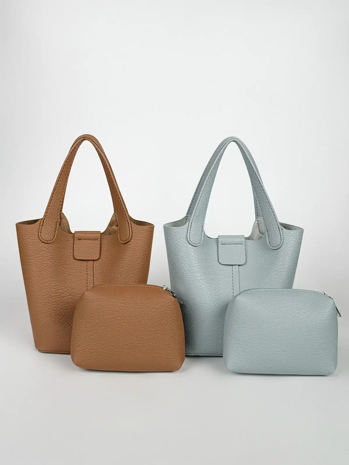 Women's Pink PU Leather 2-Piece Handbag Set — feature 17