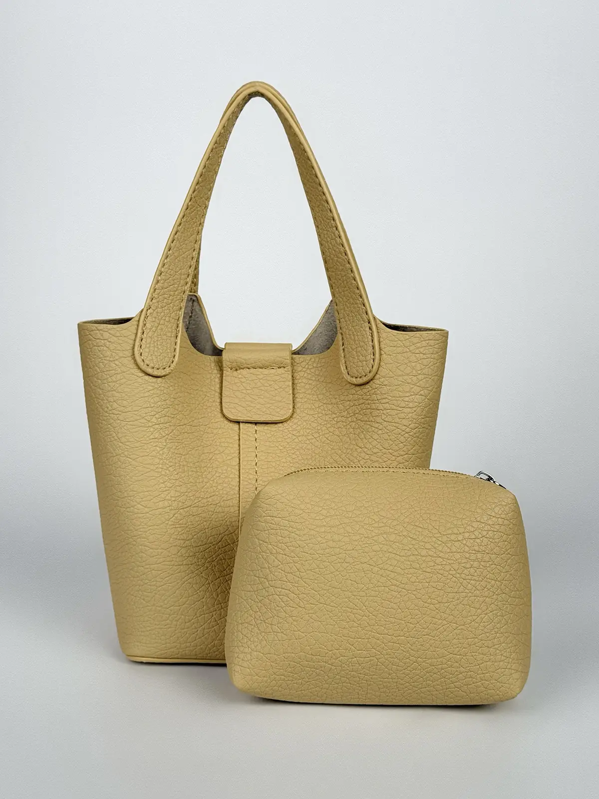 Women's Pink PU Leather 2-Piece Handbag Set — feature 19