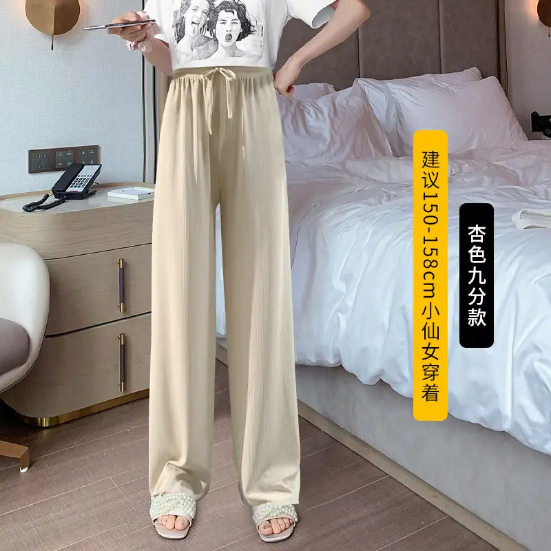 Women's Black Wide Leg Pants Summer 2022 - Image 4
