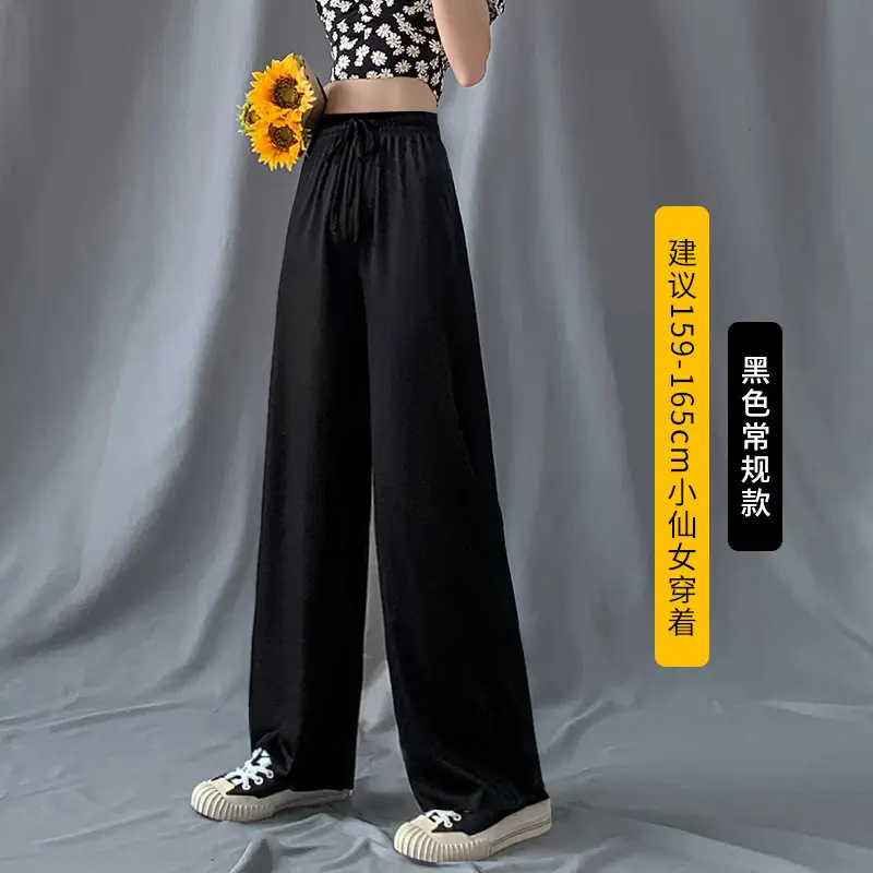 Women's Black Wide Leg Pants Summer 2022 - Image 5