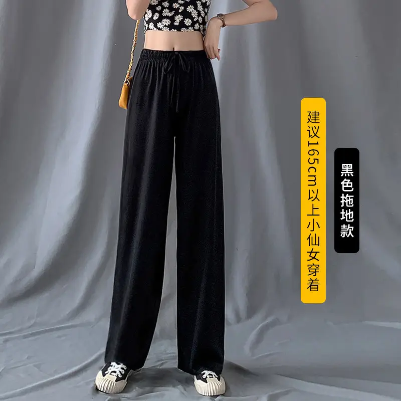 Women's Black Wide Leg Pants Summer 2022 - Image 9