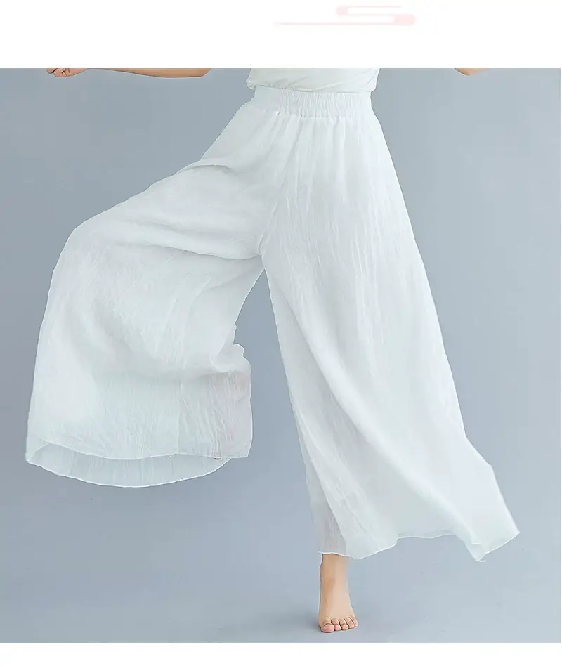 2026 Summer Linen Flared Skirt Large Size Green — feature 11