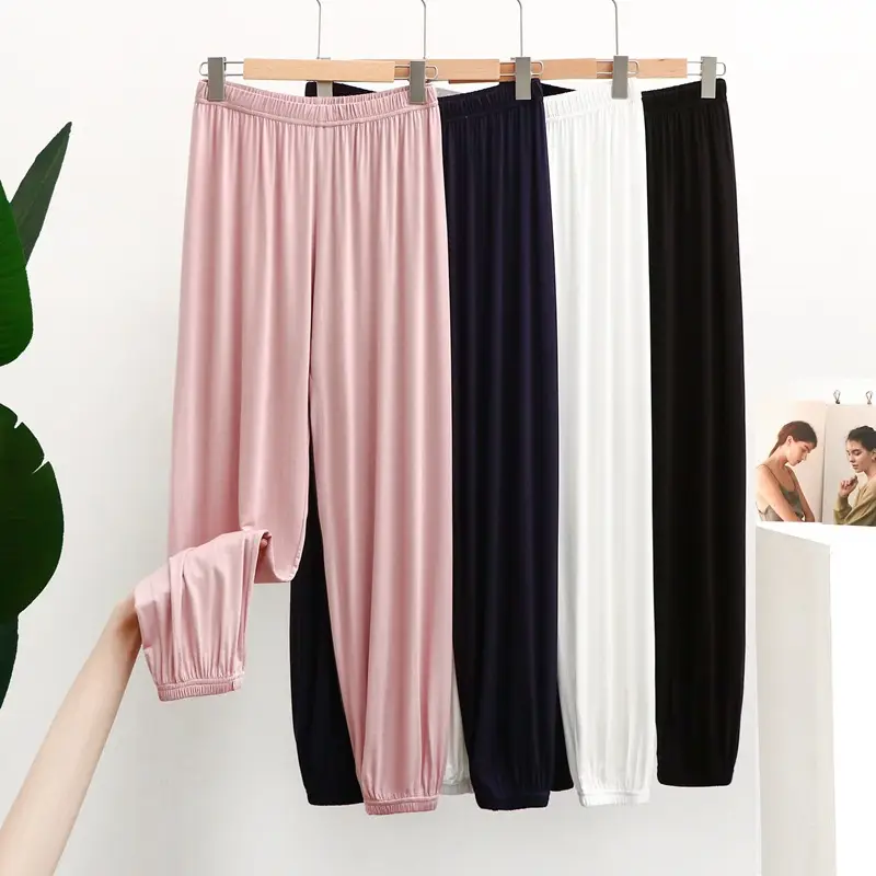 Women's Blue Modal Wide Leg Pants Anti-Mosquito - Image 11