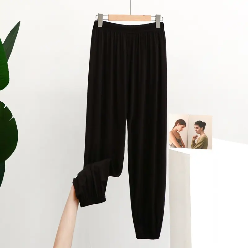 Women's Blue Modal Wide Leg Pants Anti-Mosquito - Image 2