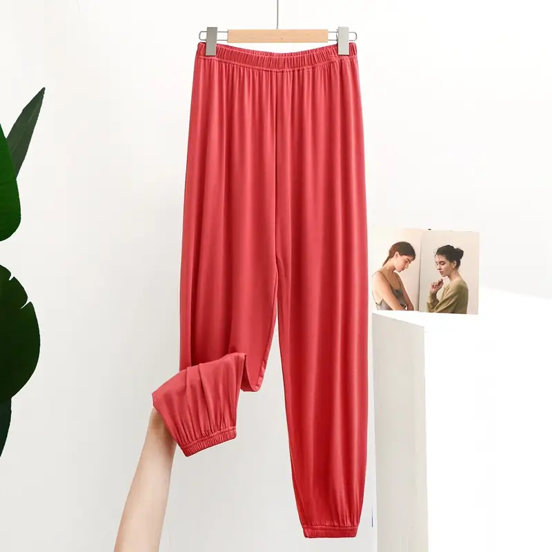 Women's Blue Modal Wide Leg Pants Anti-Mosquito - Image 3