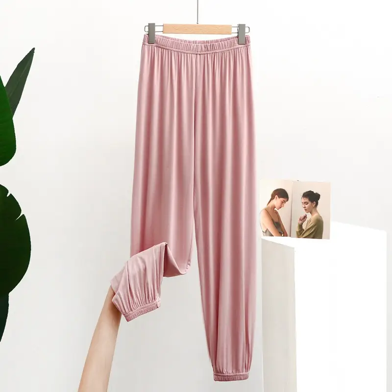Women's Blue Modal Wide Leg Pants Anti-Mosquito - Image 5